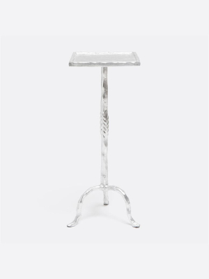 Maddy Drinks Table Silver Twisted Iron