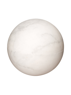 Large White & Grey Marble Sphere Box