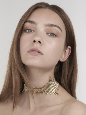 Yellow Gold Vermeil Quill Multi Choker