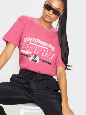 Pink Paris 1987 Washed T Shirt