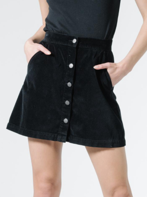 Tahli Velvet Skirt - Black