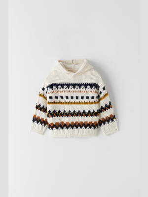 Jacquard Knit Sweater