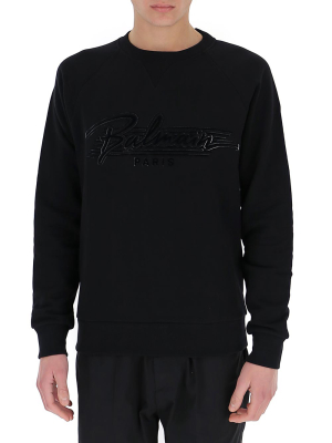 Balmain Logo Printed Crewneck Sweatshirt