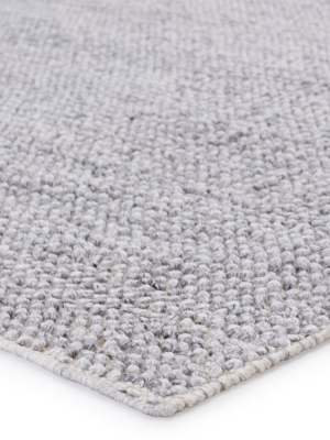 Crispin Indoor/outdoor Solid Grey & Ivory Rug