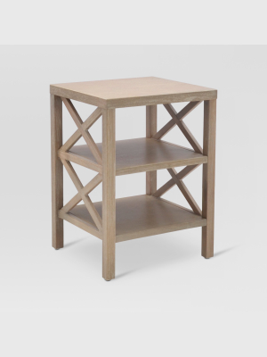 Owings End Table With 2 Shelves - Threshold™