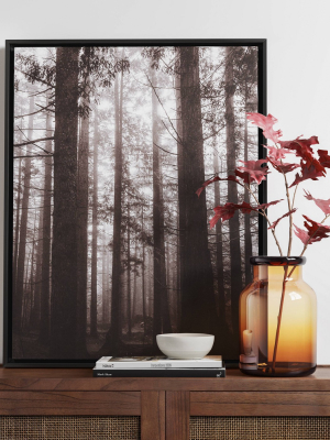 24" X 30" Forest Framed Decorative Wall Art Canvas Black - Threshold™