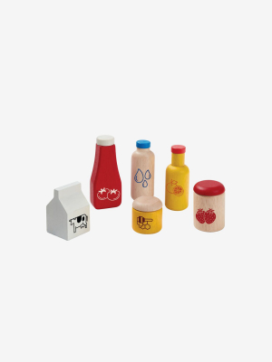 Wooden Play Food - Condiments & Beverages Set