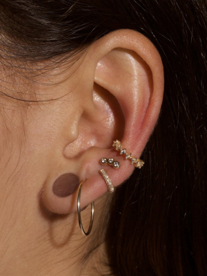 Curve Trifecta Diamond Piercing Earring