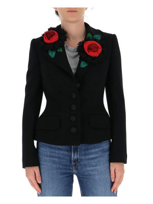 Dolce & Gabbana Rose Applique Blazer