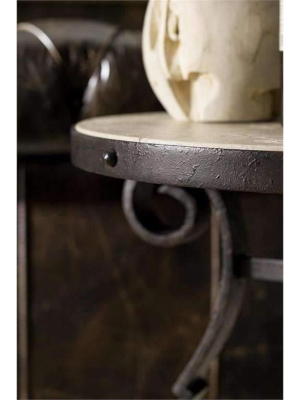 Luckenbach Metal And Stone End Table