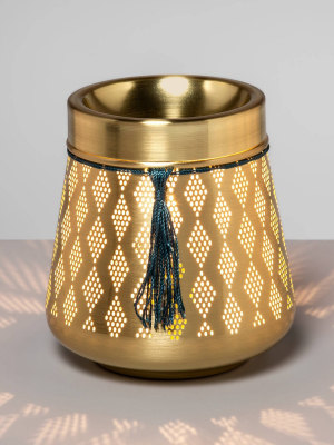 5" X 5" Punched Metal Lantern Electric Scent Warmer Gold - Opalhouse™