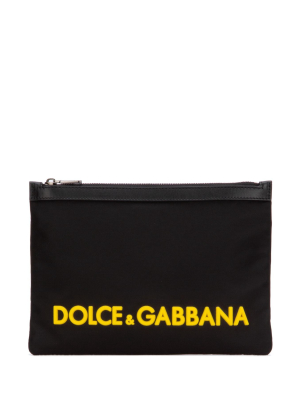 Dolce & Gabbana Logo Zipped Clutch Bag