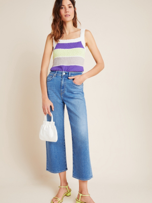 Cqy Sunday Ultra High-rise Cropped Wide-leg Jeans