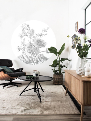 Small Wallpaper Circle In Engraved Flowers 061 By Kek Amsterdam