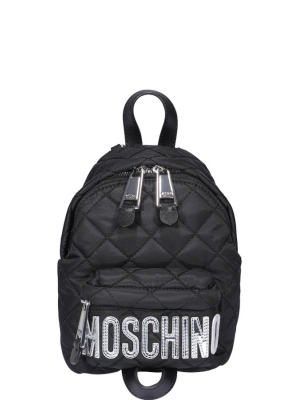 Moschino Quilted Logo Backpack