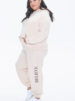 Plus Size Stand Up To Cancer Believe Joggers