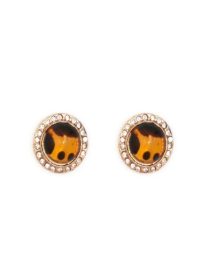 Tortoise Shell Stud Earring