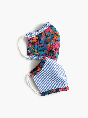 Pack-of-two Nonmedical Face Masks In Liberty® Florals And Stripes