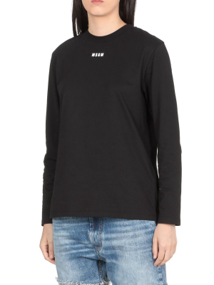 Msgm Logo Printed Sweatshirt