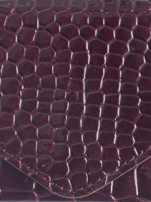 Wallet Croco In Maroon