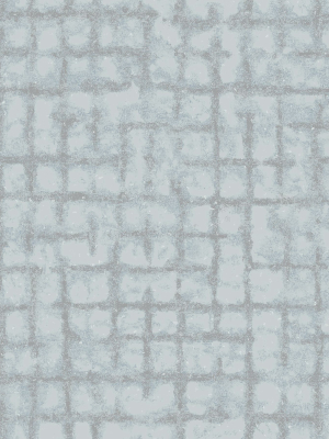 Shea Distressed Geometric Wallpaper In Sky Blue From The Scott Living Collection By Brewster Home Fashions