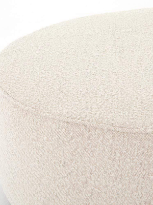 Four Hands Sinclair Large Round Ottoman - Ivory