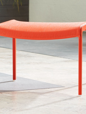 Lanai Orange Mesh Ottoman