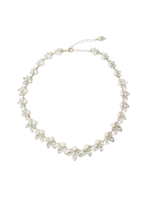 Leaf And Pearl Necklace