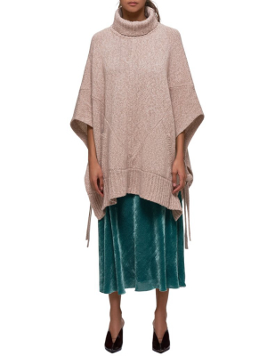 Marta Knit Poncho (15rc8079-light-pink-camel)