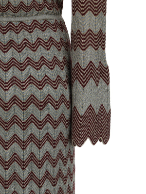 M Missoni Zig-zag Intarsia Maxi Dress