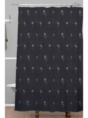 Holli Zollinger Palma Dark Shower Curtain Black - Deny Designs