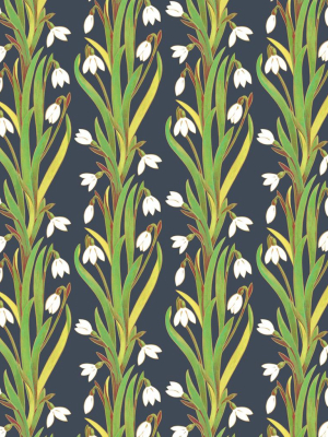 Snow Drop Wallpaper In Pacific Spirit From The Wallpaper Republic Collection By Milton & King