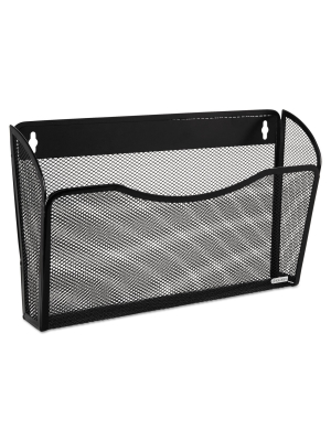 Rolodex Single Pocket Wire Mesh Wall File Letter Black 21931