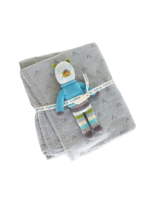 Cat Rattle & Pebble Blanket Bundle