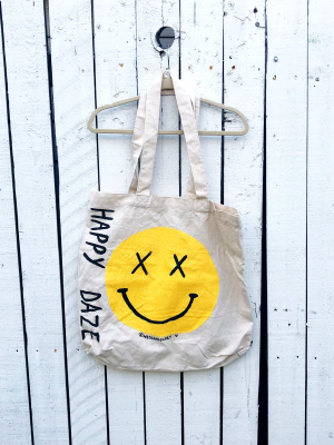 'happy Daze' Painted Tote Bag