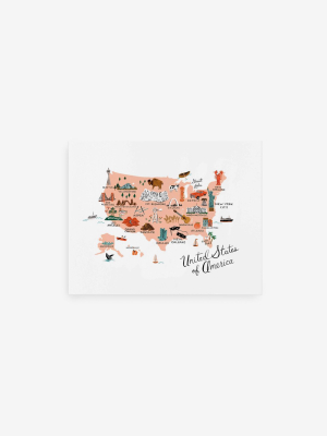 Art Prints - United States Of America 8 X 10