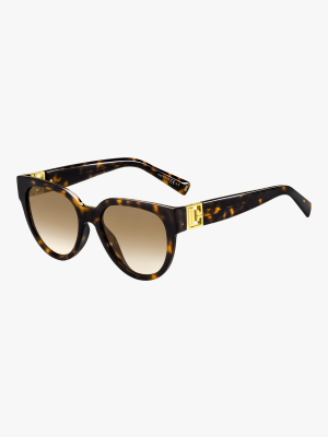 Temple-band Round Sunglasses