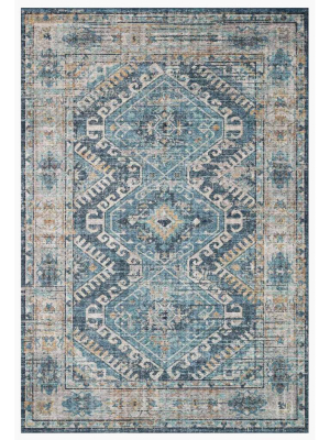 Loloi Rug Skye Sky-03, Denim/natural