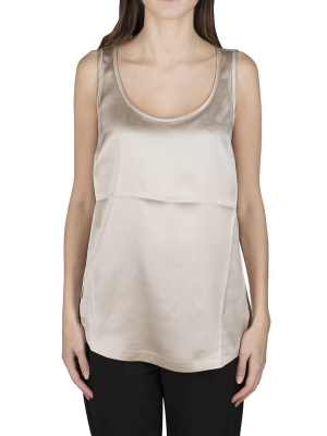 Brunello Cucinelli Embellished Satin Tank Top