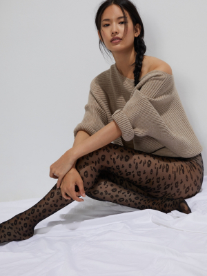 Hansel From Basel Cheetah Opaque Tights