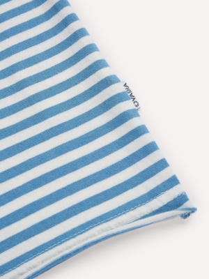 Striped Raw Edge T Shirt