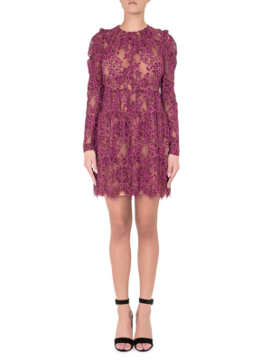 Michael Michael Kors Laced Long-sleeved Dress