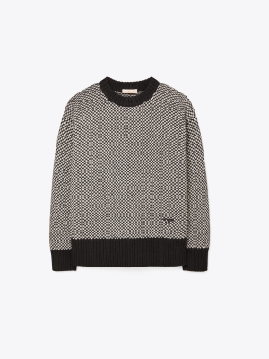 Two-tone Oversized Crewneck Sweater