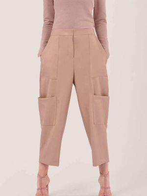 Dusty Pink Combat Wide Leg Pants