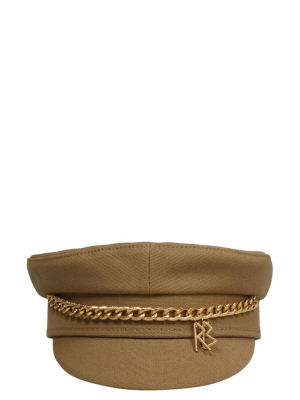 Ruslan Baginskiy Chain Embellished Baker Boy Hat