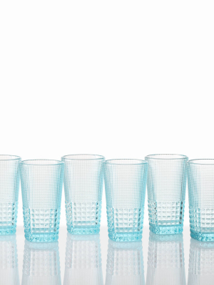 13oz 6pk Crystal Malolm Ice Beverage Glasses Light Blue - Fortessa Tableware Solutions