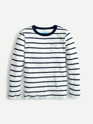 Boys' Long-sleeve T-shirt In Navy Stripe