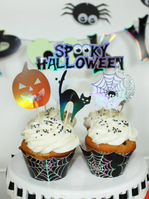 Spooky Halloween - Cupcake Toppers & Wrappers, 11 Ct