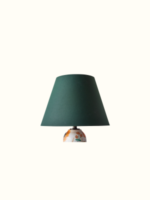Lampshade In Green Bookcloth (multiple Sizes)