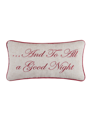 C&f Home And To All A Good Night Embroidered Pillow